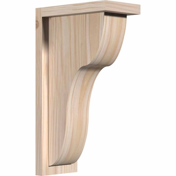 Ekena Millwork Carmel Smooth Corbel w/Backplate, Douglas Fir, 5 1/2"W x 10"D x 18"H COR06X10X18CAR01SDF - main